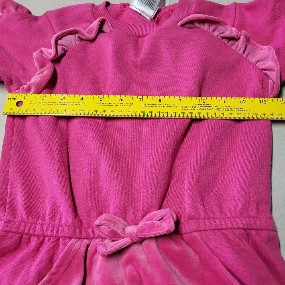 New Blueberi Girls Dress Size 7 Pink Long Sleeve Outfit Ruffles Top Pocket‎